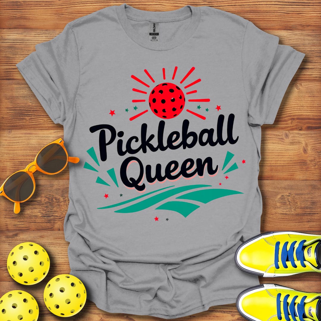 Pickleball Queen Red Sun T-Shirt