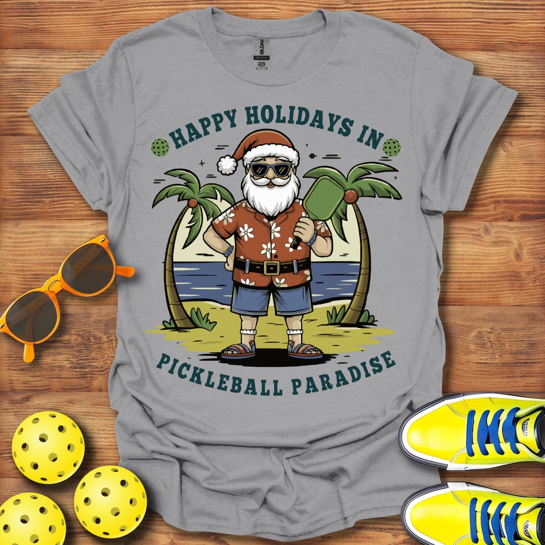 Santa's Pickleball Paradise T-Shirt