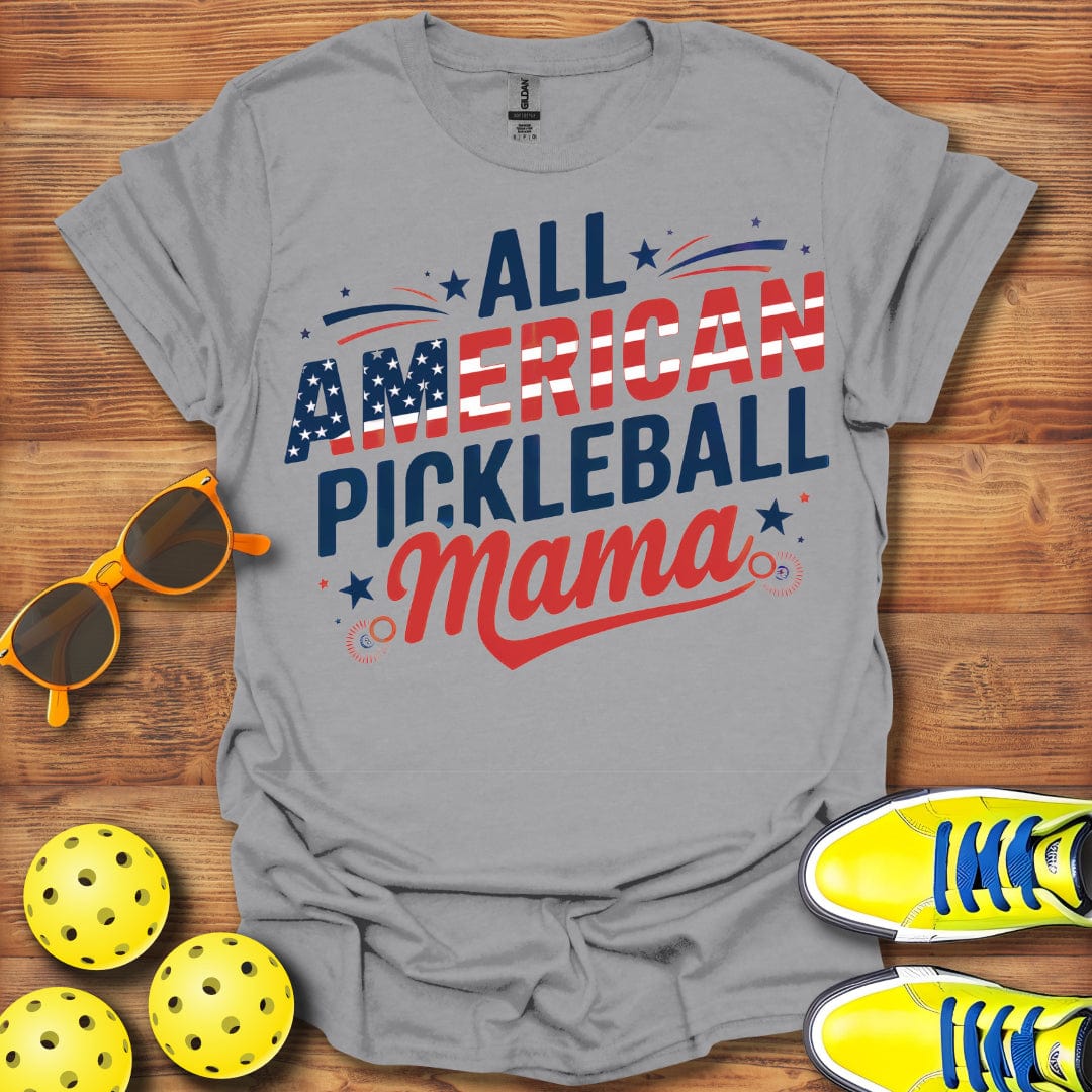 All American Pickleball Mama T-Shirt