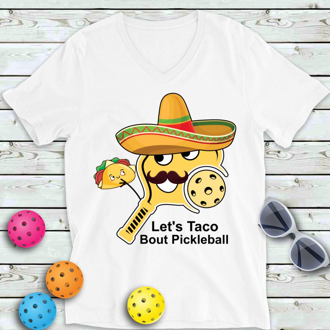 Let's Taco Bout Pickleball V-Neck Tee