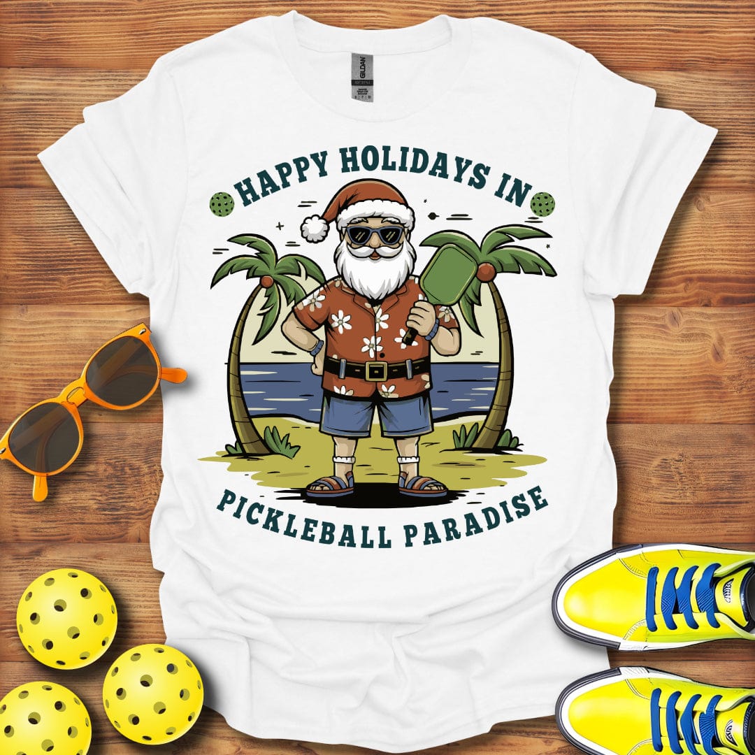 Santa's Pickleball Paradise T-Shirt