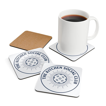 Pickleball Kitchen Social Club Corkwood Coaster Set