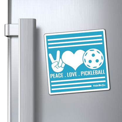 Peace, Love, Pickleball Magnets