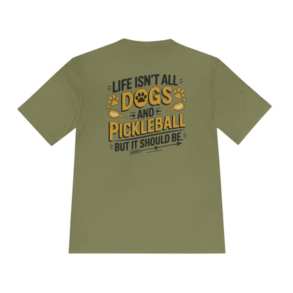 Dogs And Pickleball Moisture Wicking Tee