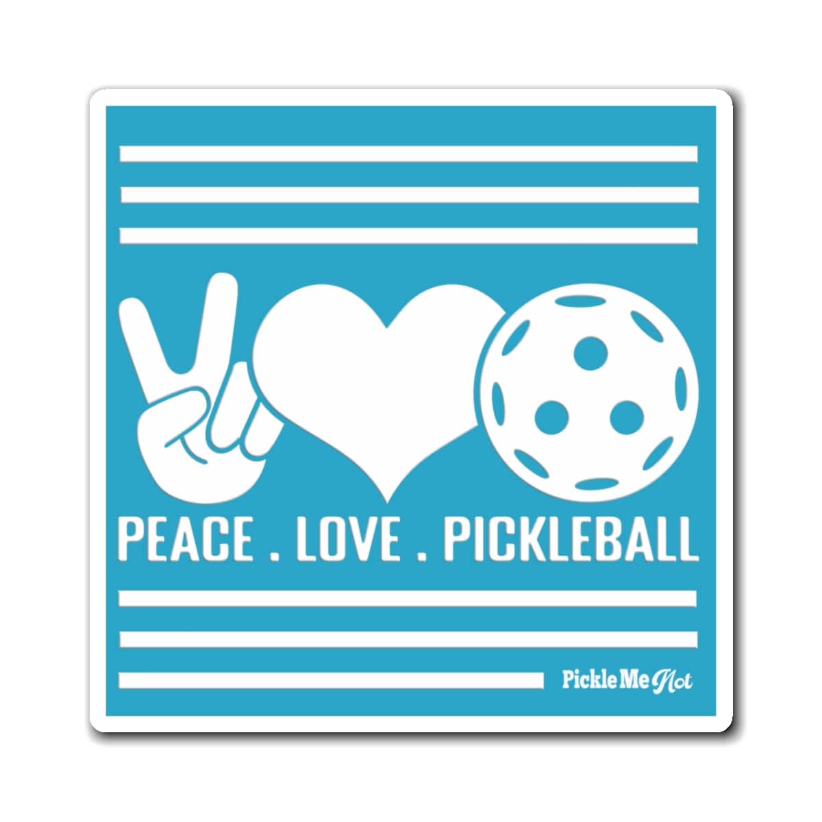 Peace, Love, Pickleball Magnets