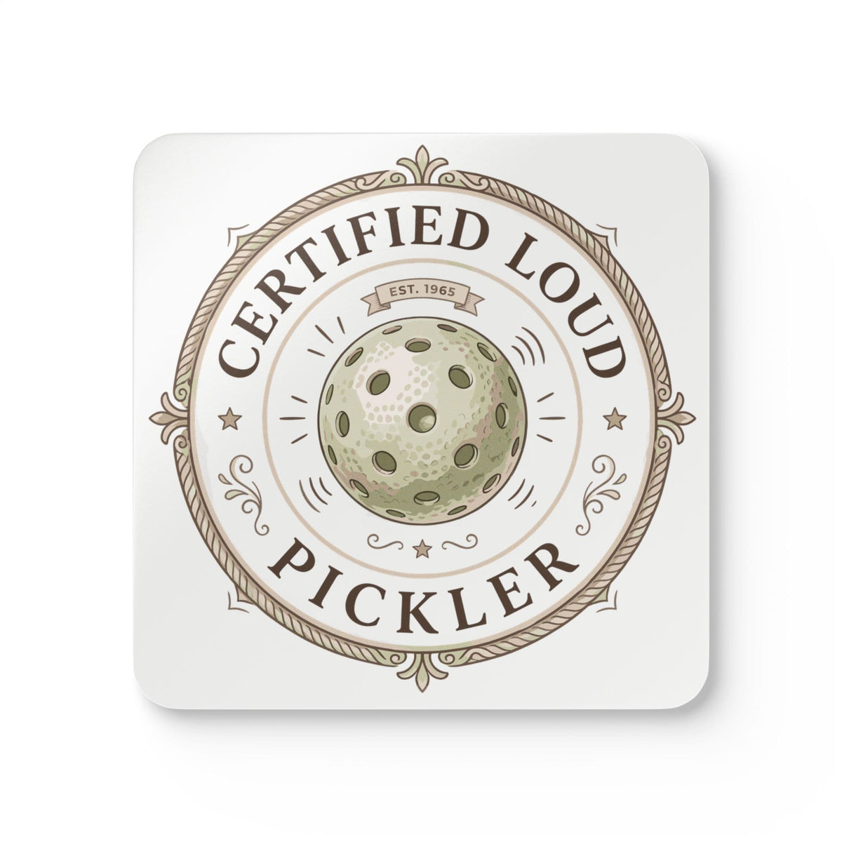 Certified Loud Pickler Pickleball Coaster Set
