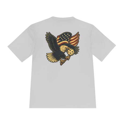 Vintage Patriotic Eagle Pickleball Moisture Wicking Tee
