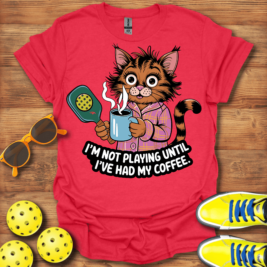 Cat Coffee & Pickleball T-Shirt
