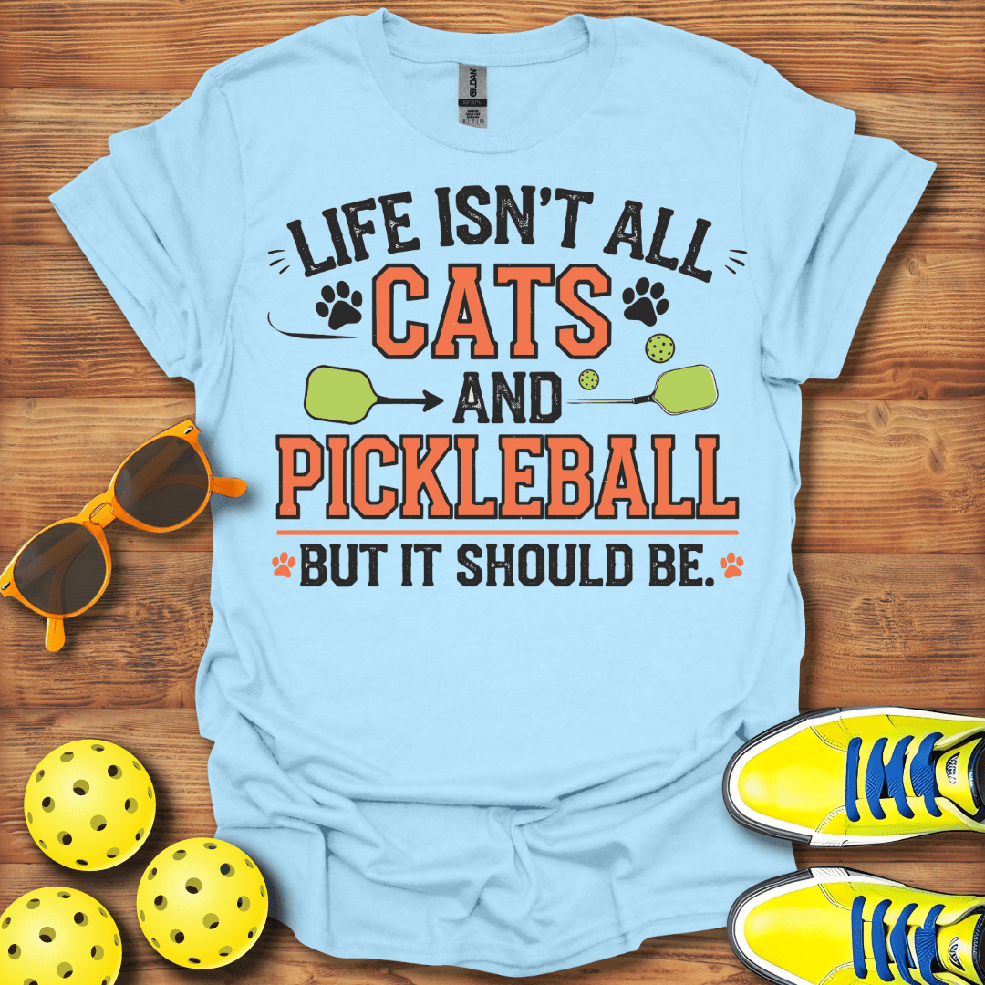 Cats and Pickleball T-Shirt
