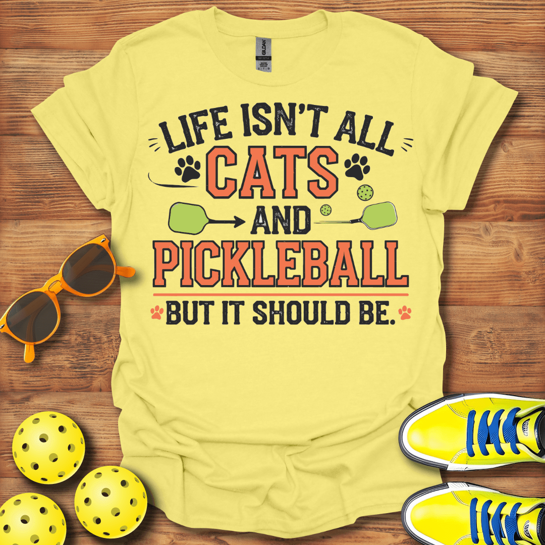 Cats and Pickleball T-Shirt