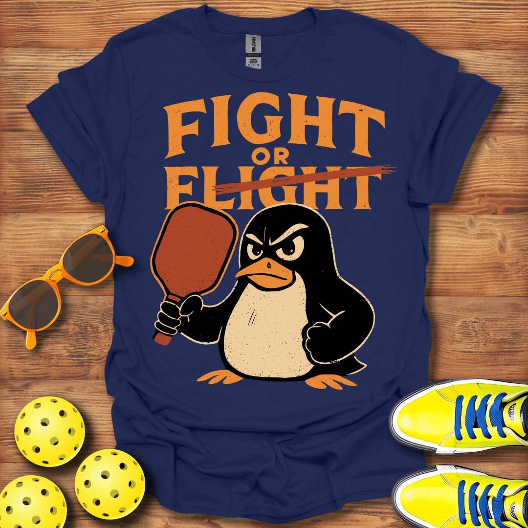 Fight Flight Penguin Pickleball T-Shirt