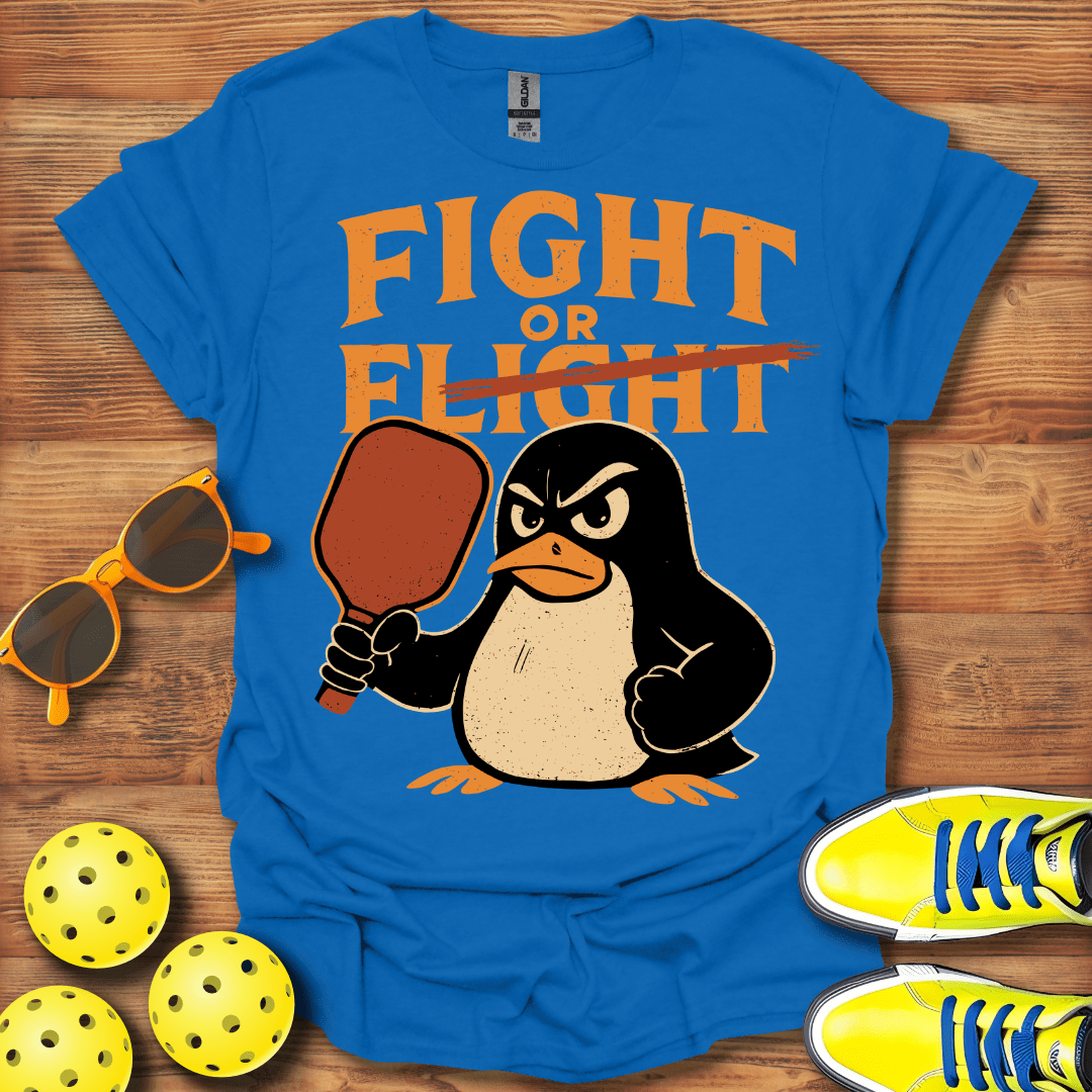 Fight Flight Penguin Pickleball T-Shirt