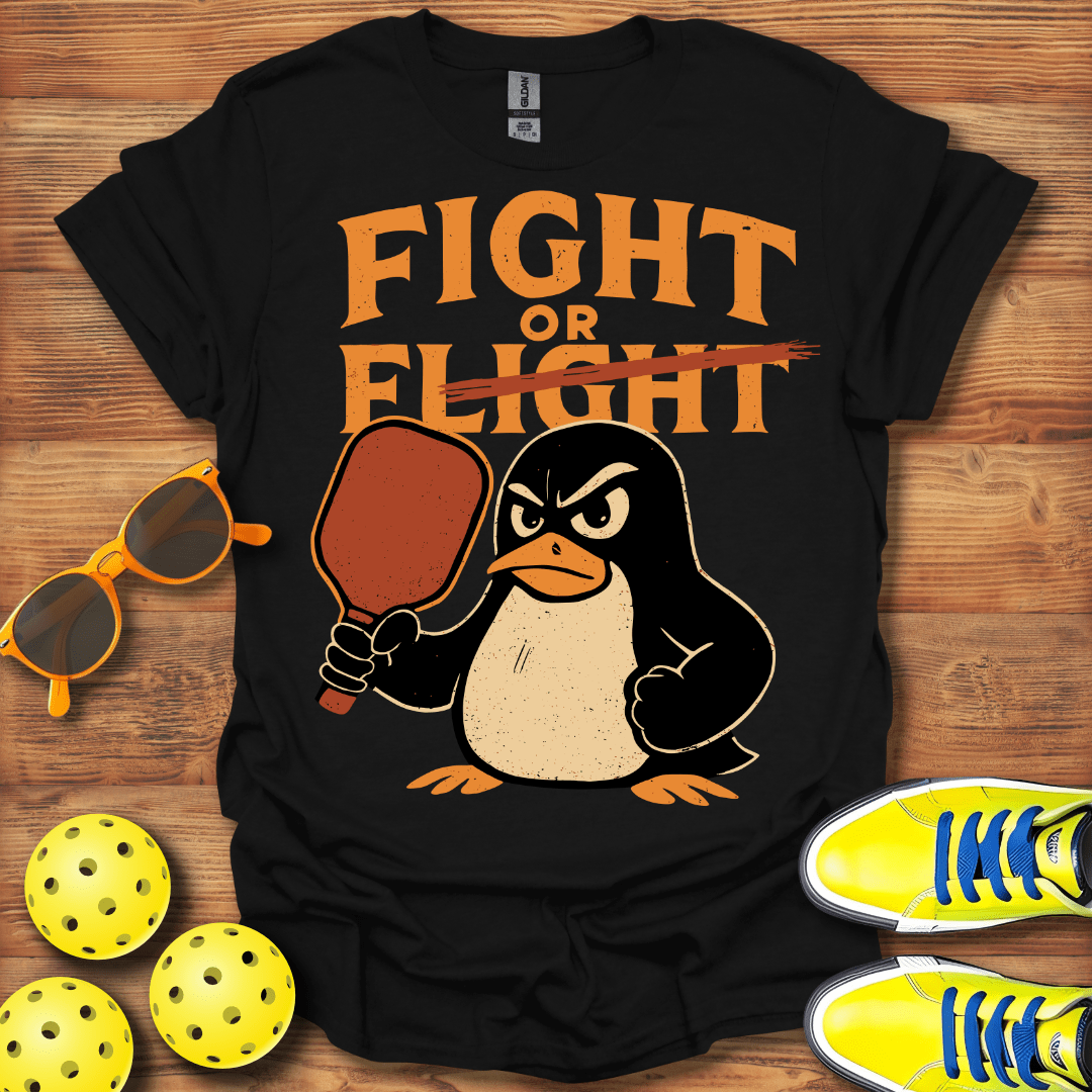 Fight Flight Penguin Pickleball T-Shirt