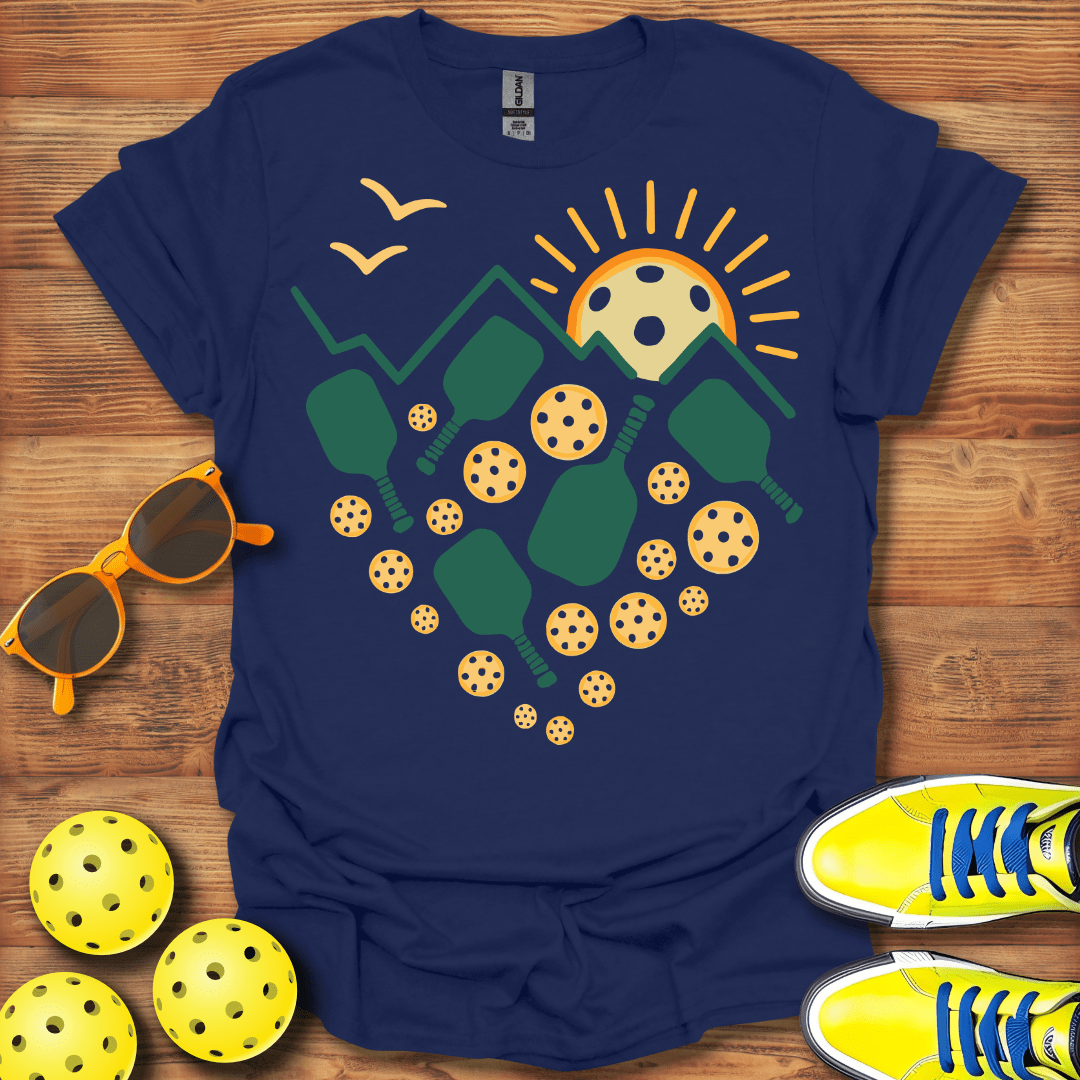 Mountain Pickleball Sunrise T-Shirt