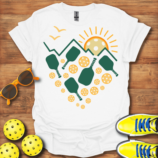 Mountain Pickleball Sunrise T-Shirt