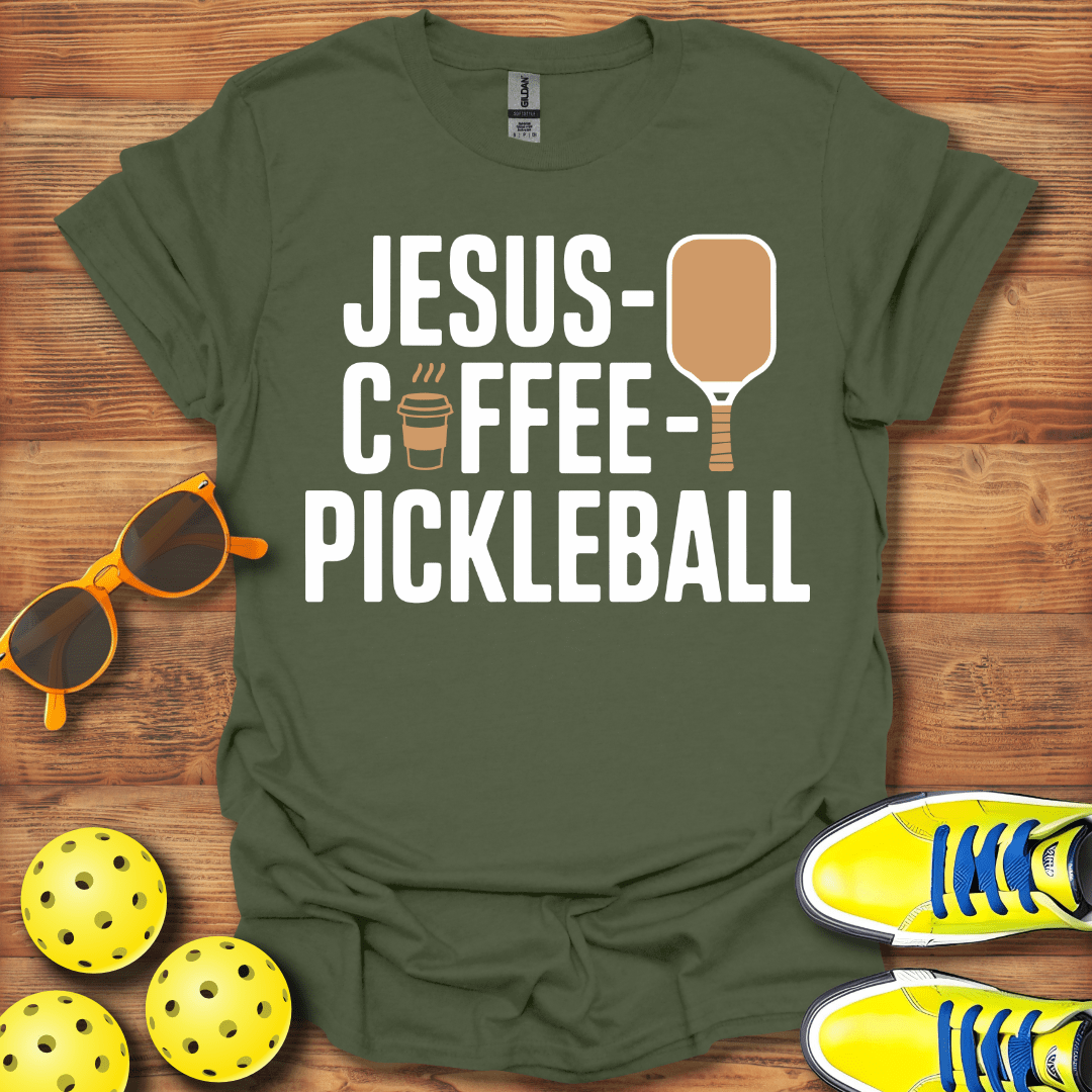 Jesus Coffee and Pickleball T-Shirt