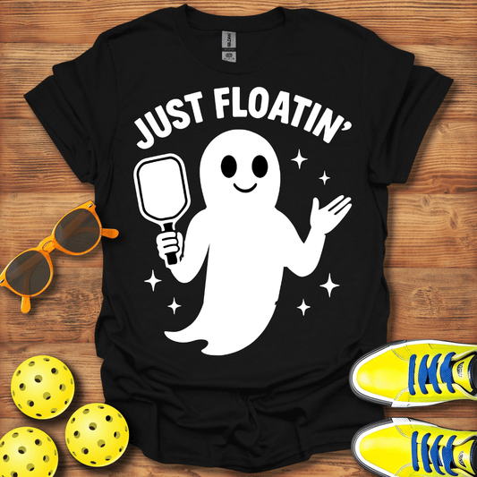 Just Floatin Ghost Pickleball T-Shirt