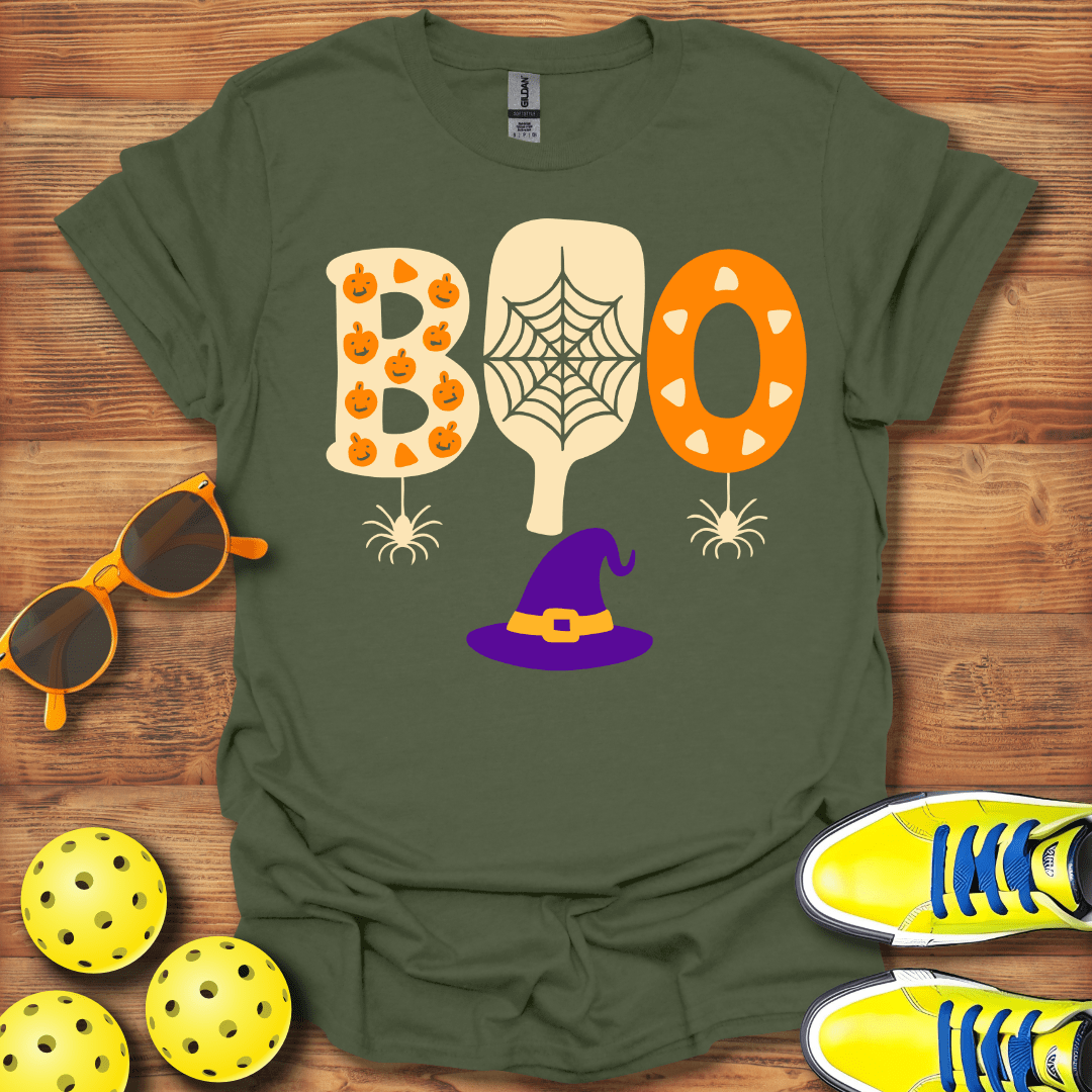 Boo Halloween Pickleball T-Shirt