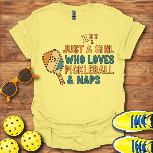 Girls Pickleball and Naps T-Shirt