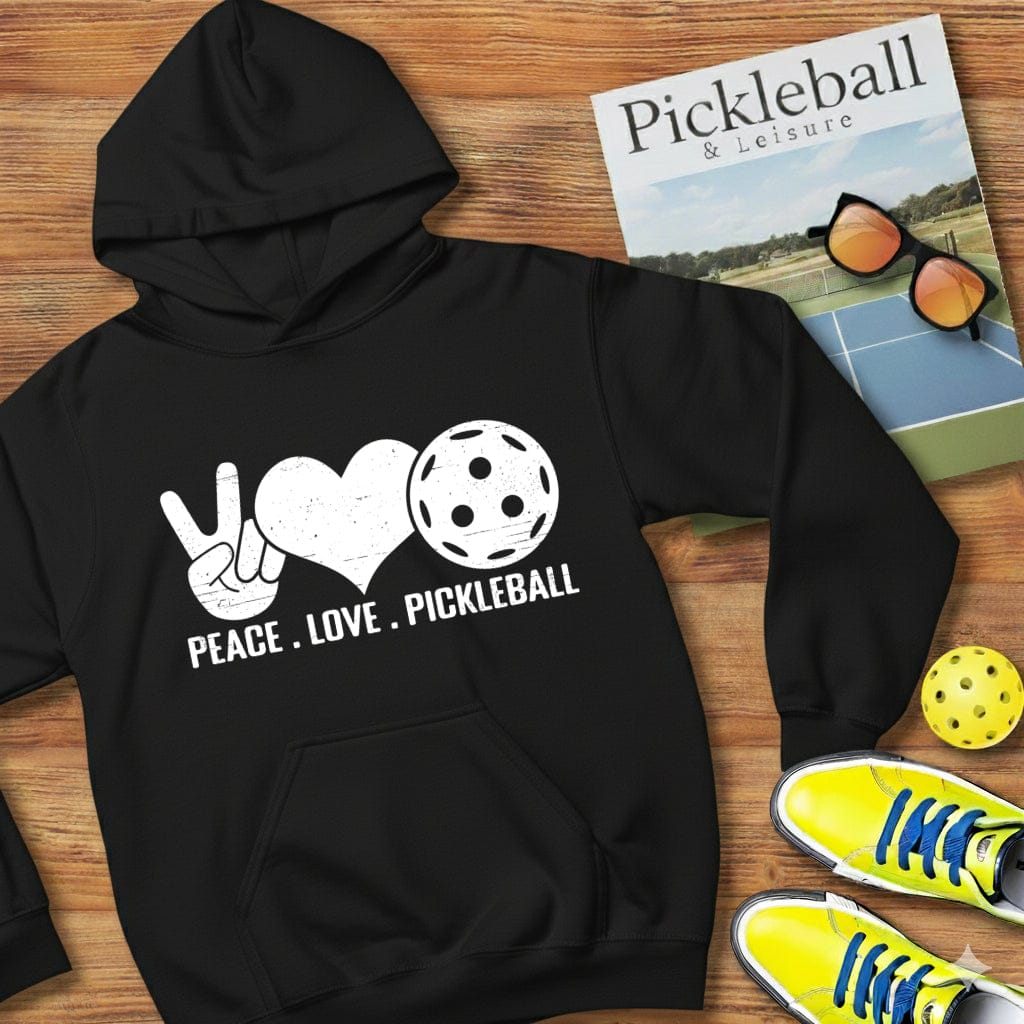 Peace Love Pickleball Hooded Sweatshirt