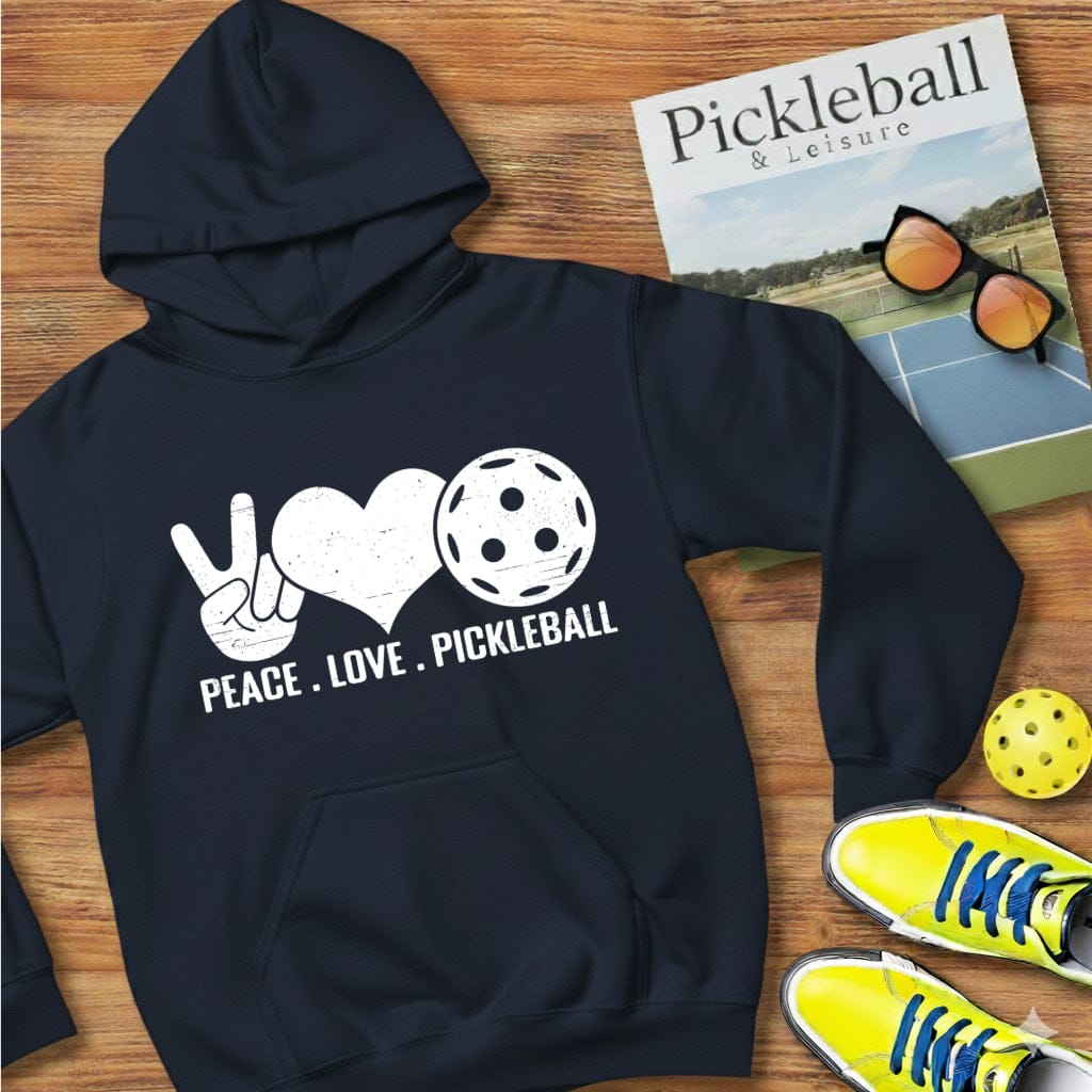 Peace Love Pickleball Hooded Sweatshirt