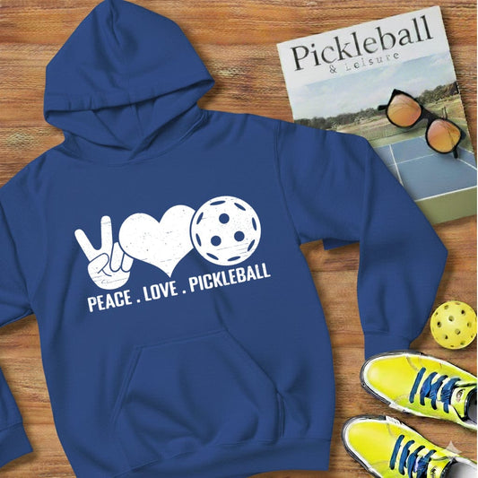 Peace Love Pickleball Hooded Sweatshirt