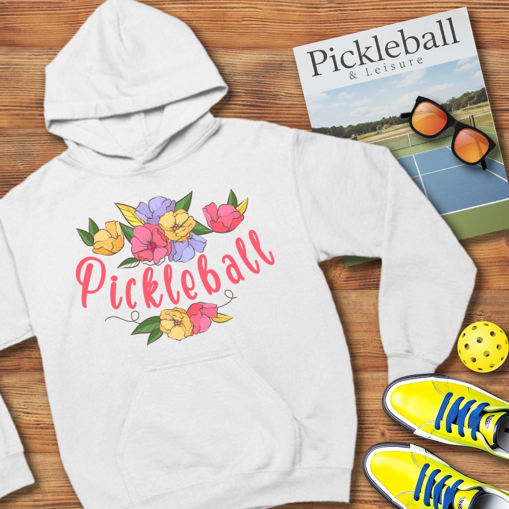Floral Swag Pickleball Hooded Sweatshirt