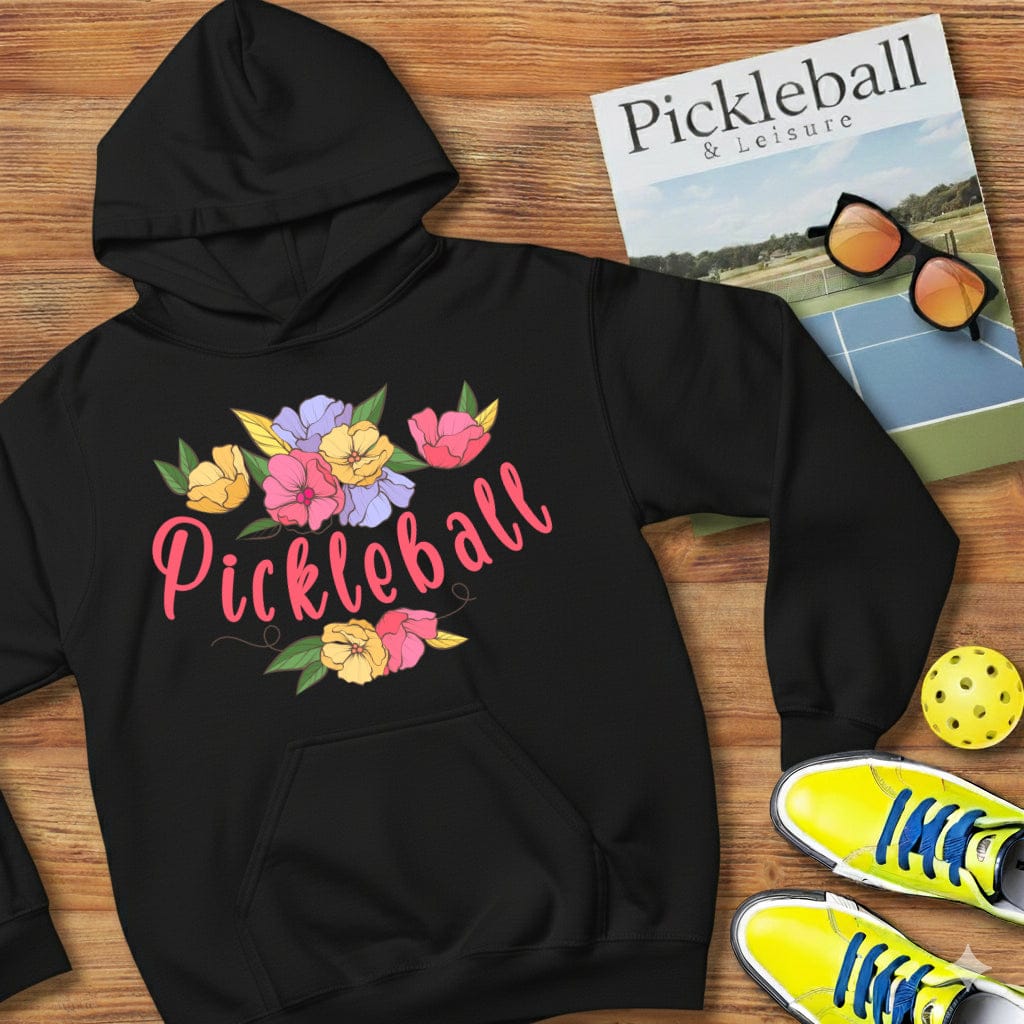Floral Swag Pickleball Hooded Sweatshirt