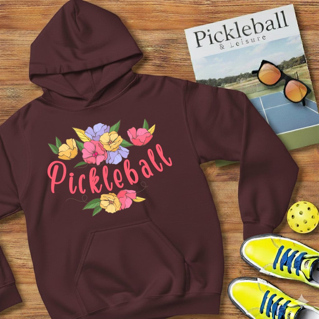 Floral Swag Pickleball Hooded Sweatshirt