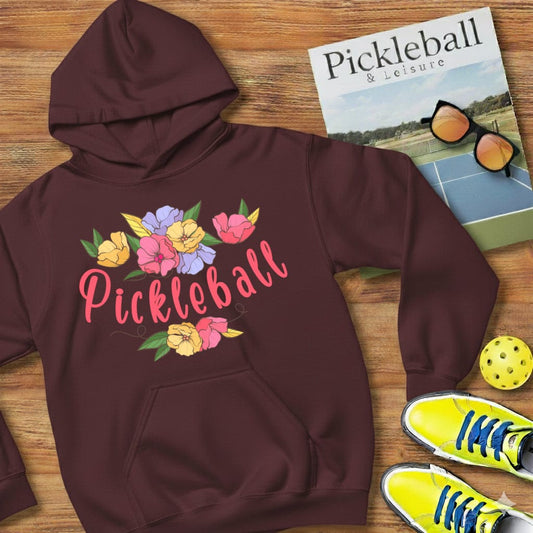 Floral Swag Pickleball Hooded Sweatshirt