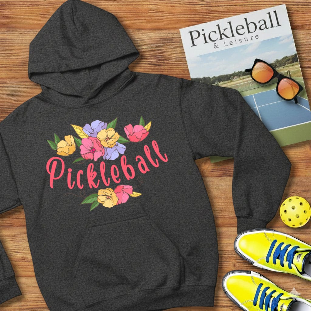 Floral Swag Pickleball Hooded Sweatshirt