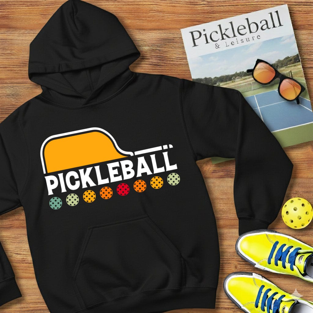 Rainbow Paddle Pickleball Hooded Sweatshirt