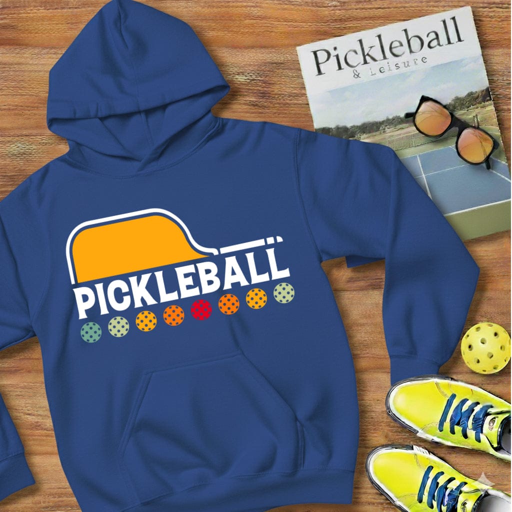 Rainbow Paddle Pickleball Hooded Sweatshirt
