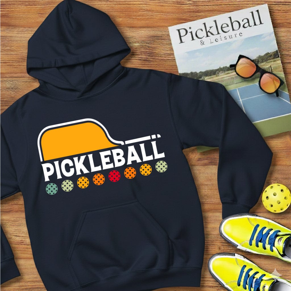 Rainbow Paddle Pickleball Hooded Sweatshirt