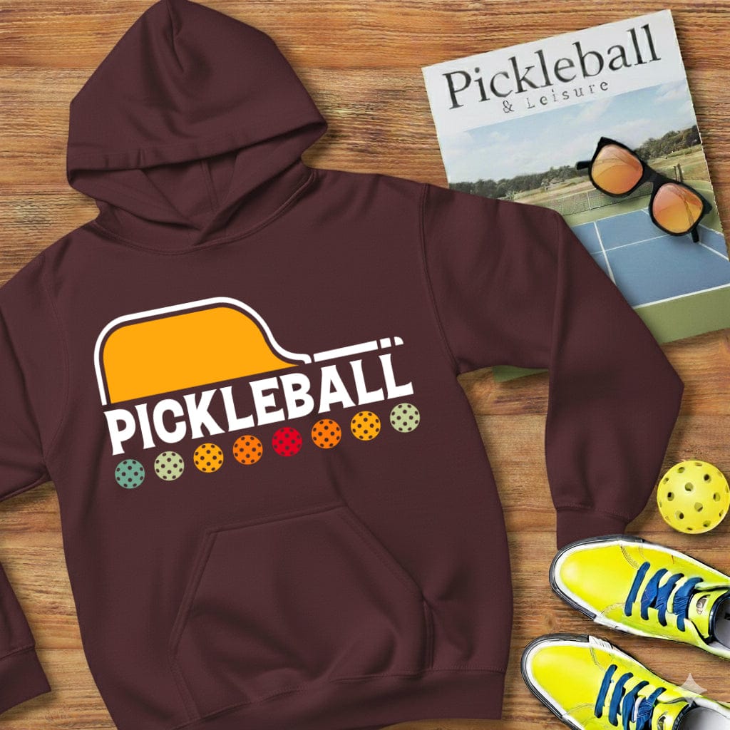 Rainbow Paddle Pickleball Hooded Sweatshirt