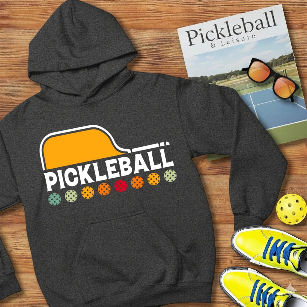 Rainbow Paddle Pickleball Hooded Sweatshirt