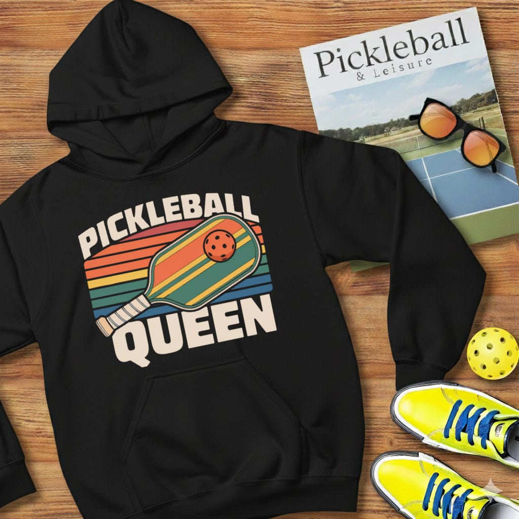 Distressed Pickleball Queen Hooded Sweatshirt