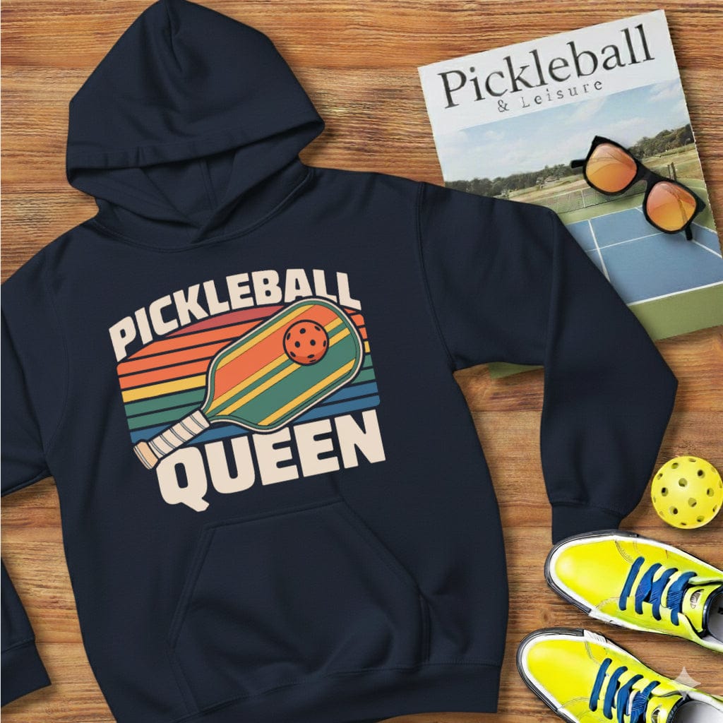 Distressed Pickleball Queen Hooded Sweatshirt