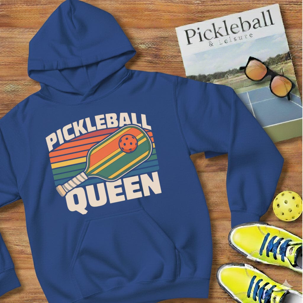 Distressed Pickleball Queen Hooded Sweatshirt