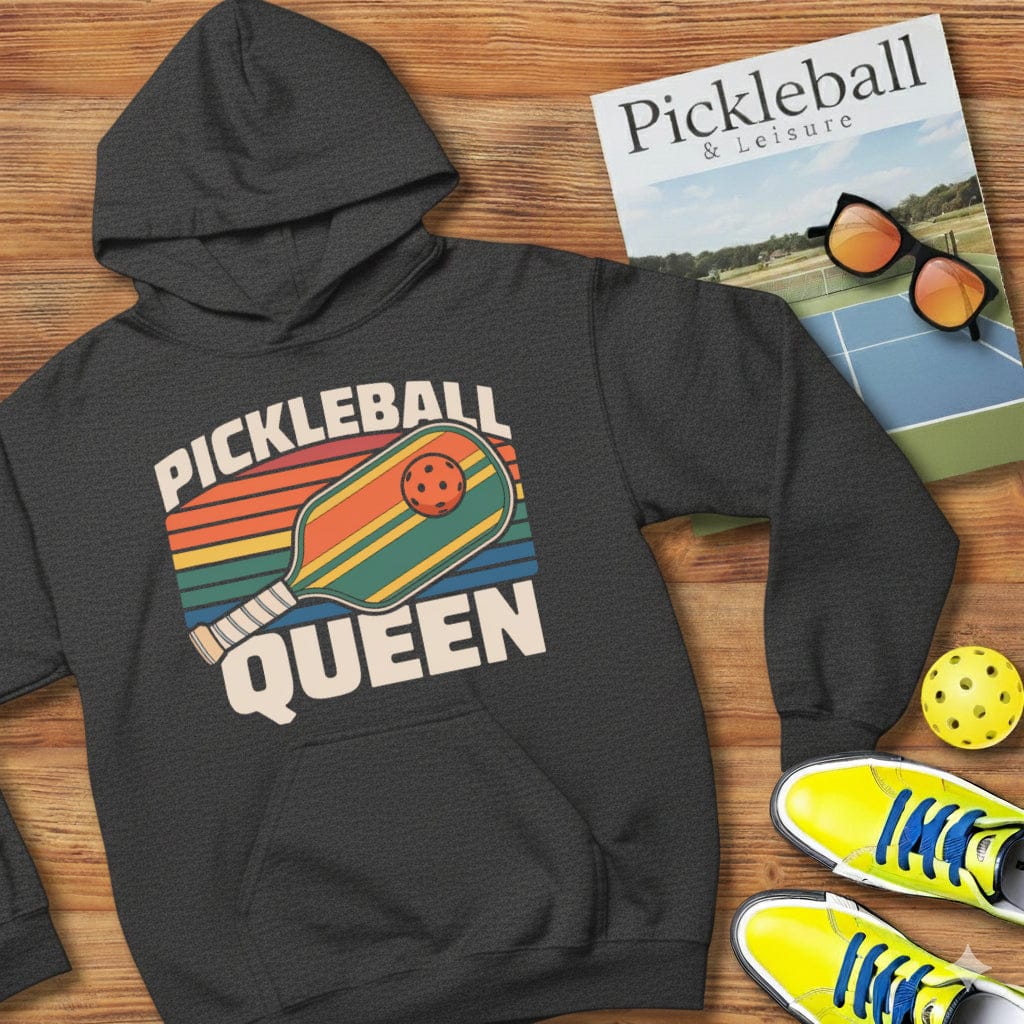 Distressed Pickleball Queen Hooded Sweatshirt