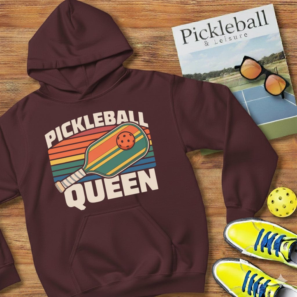 Distressed Pickleball Queen Hooded Sweatshirt