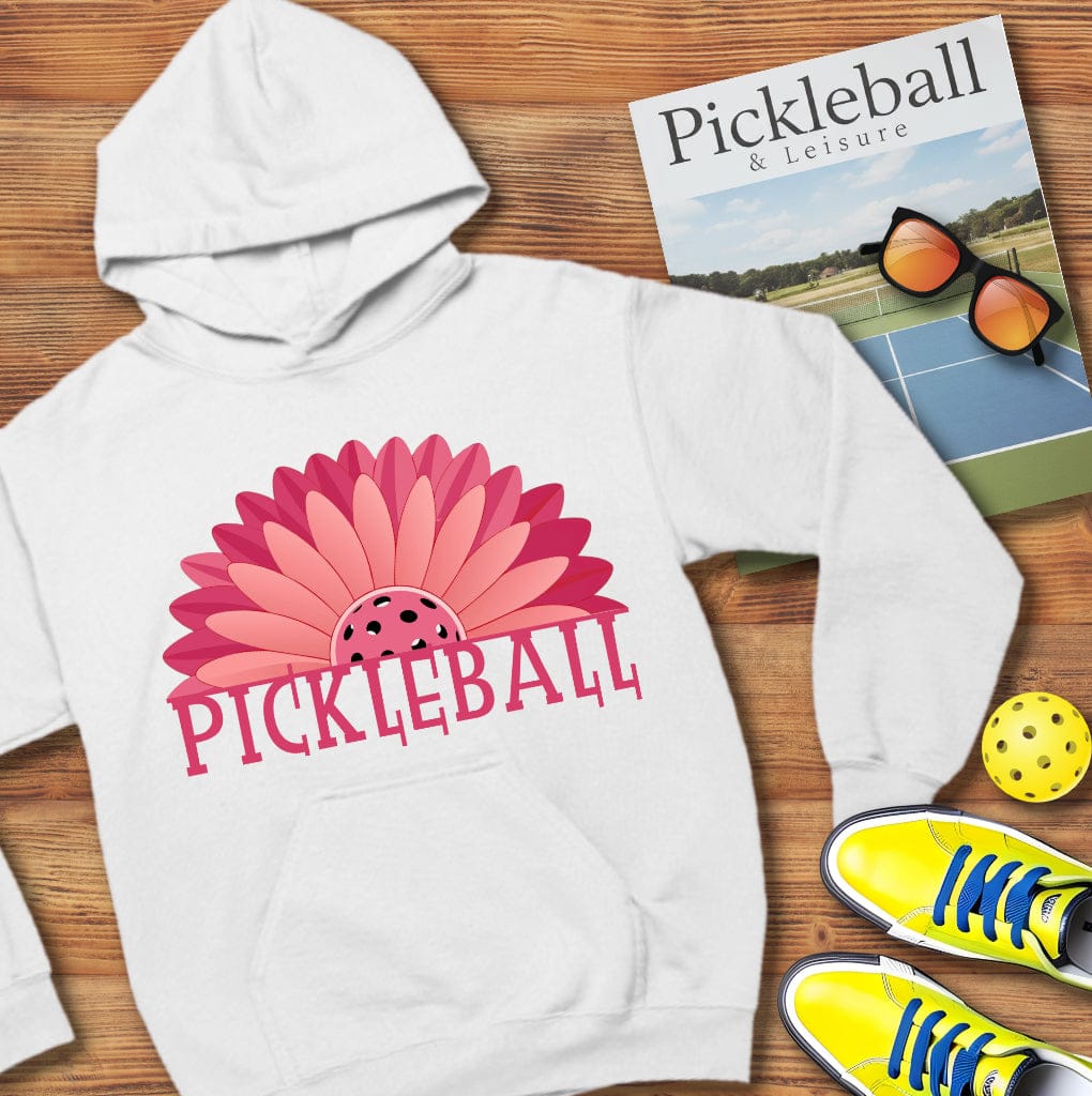 Gerbera Flower Pickleball Hooded Sweatshirt