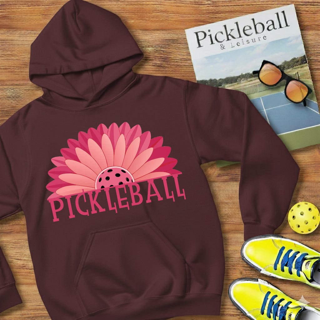 Gerbera Flower Pickleball Hooded Sweatshirt