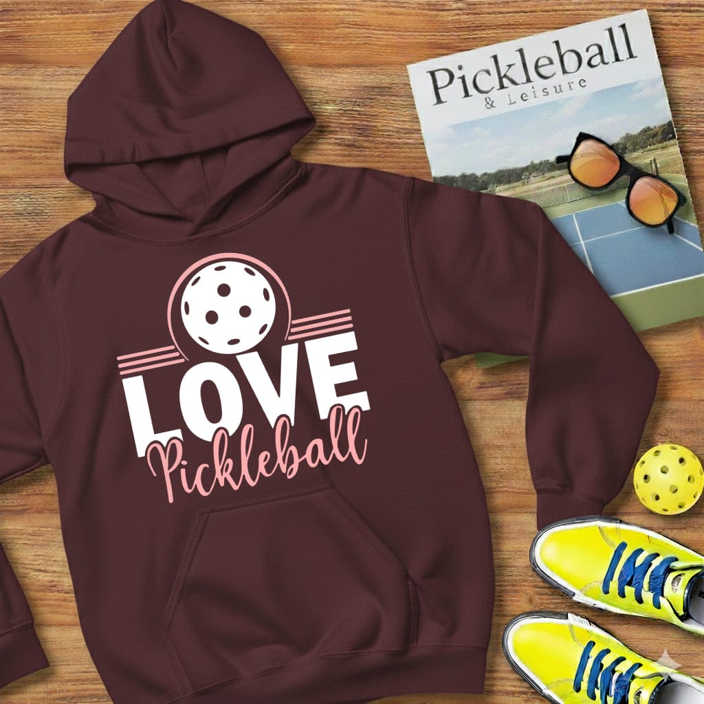 I Love Pickleball Hooded Sweatshirt