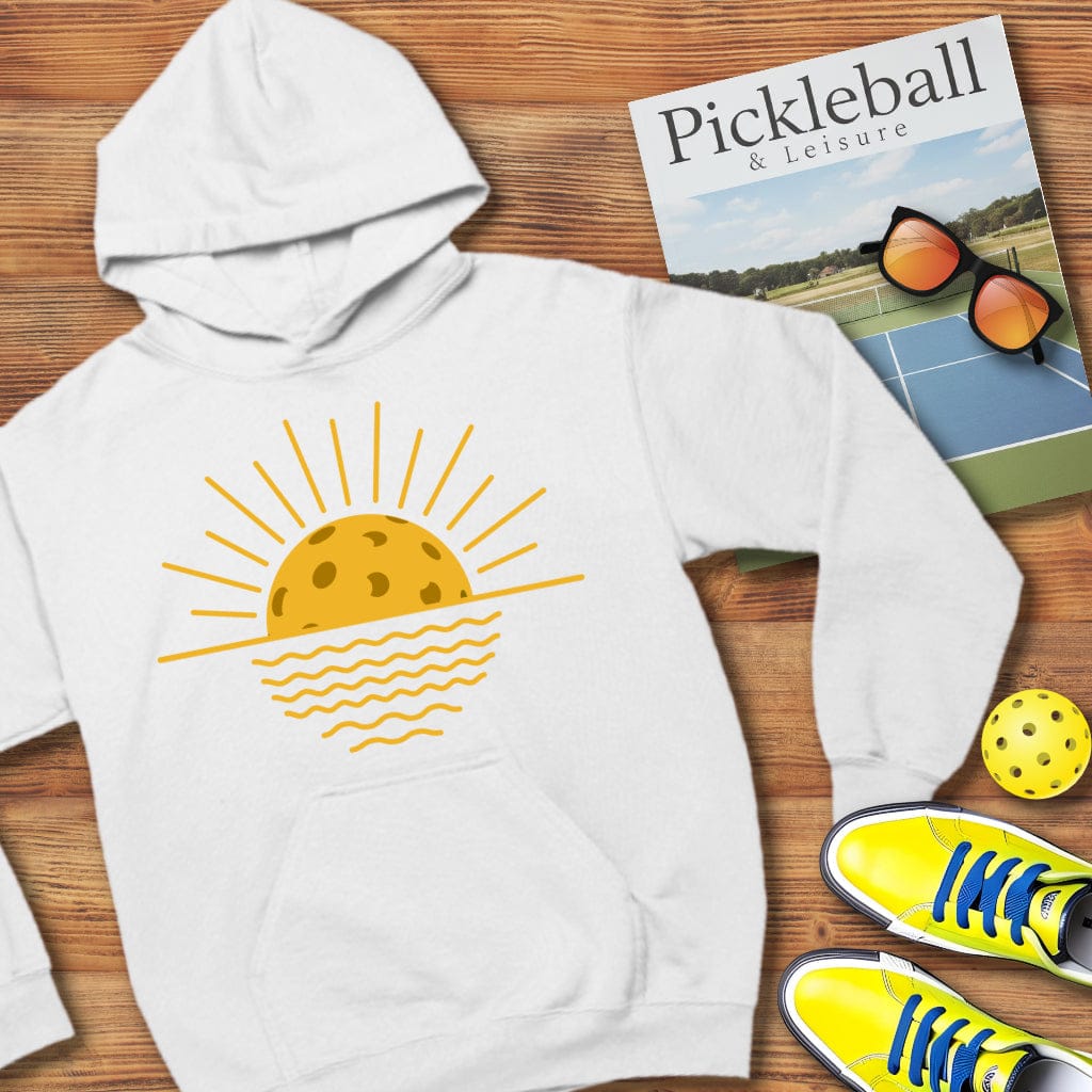 Sunset Over Water Pickleball Hooded Sweatshirt