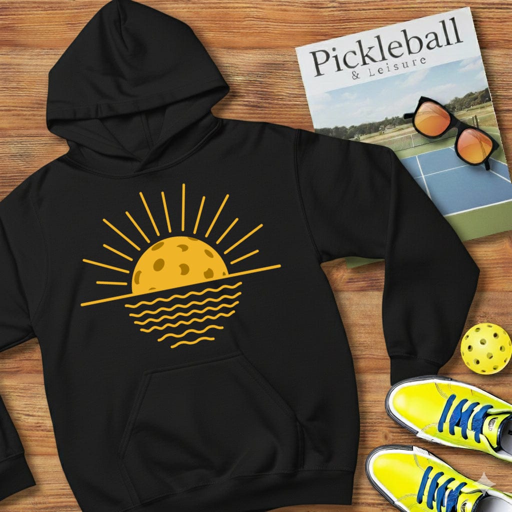 Sunset Over Water Pickleball Hooded Sweatshirt