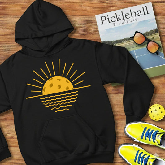 Sunset Over Water Pickleball Hooded Sweatshirt
