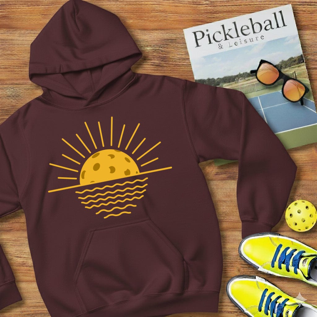 Sunset Over Water Pickleball Hooded Sweatshirt