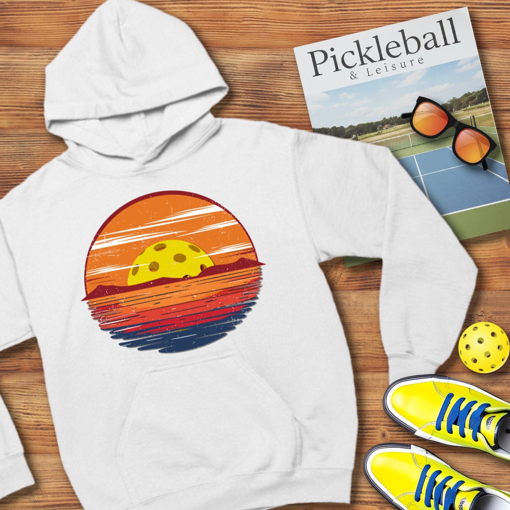 Distressed Sunset Pickleball Hooded Sweatshirt