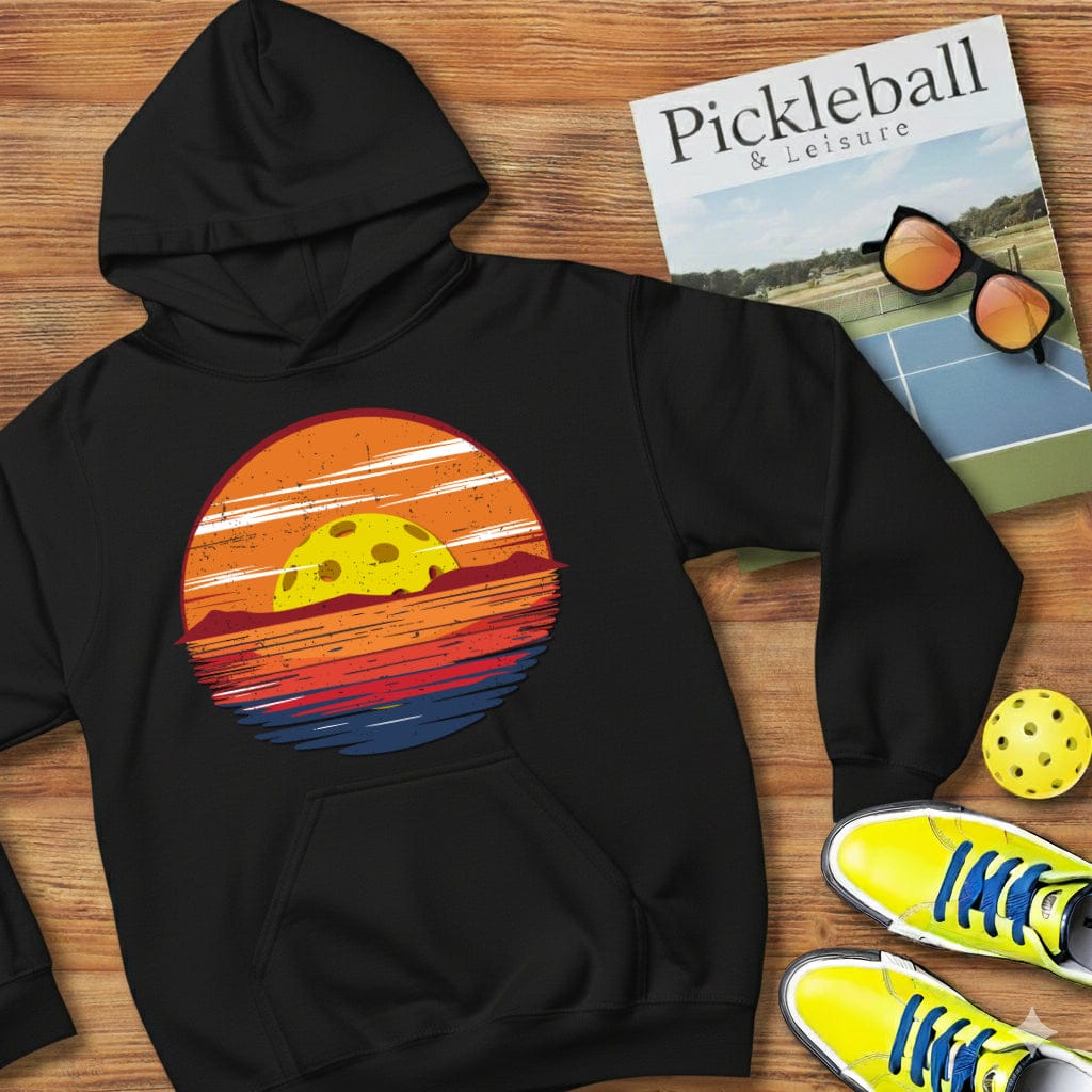 Distressed Sunset Pickleball Hooded Sweatshirt